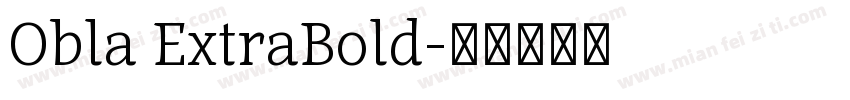 Obla ExtraBold字体转换
